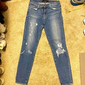 JBRAND slightly cropped ripped jeans. Very good condition. Size 25.